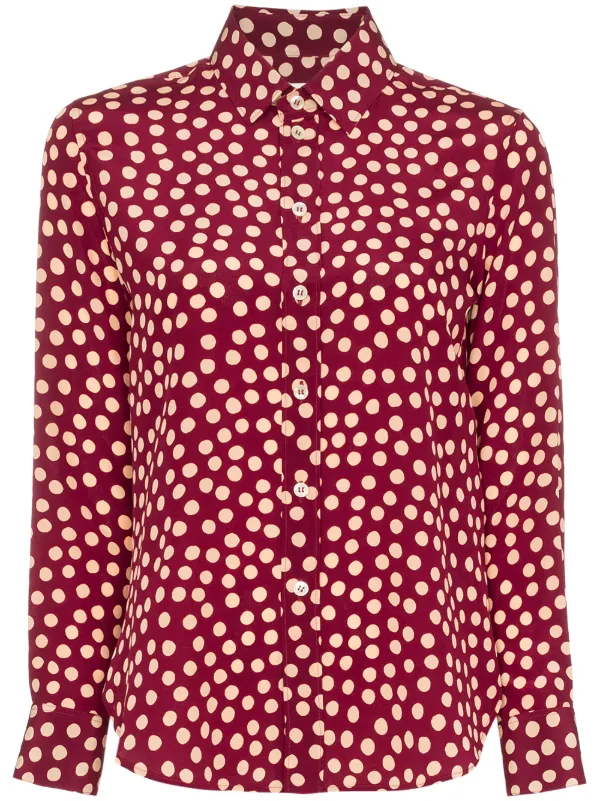 saint laurent polka dot dress