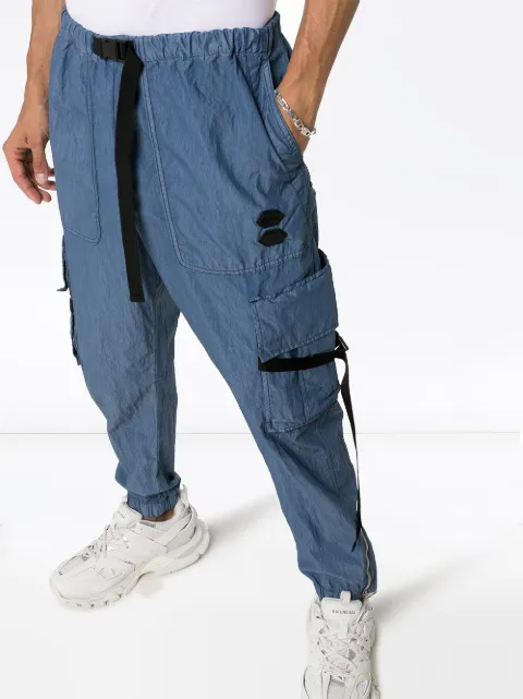white porcelain cargo pants