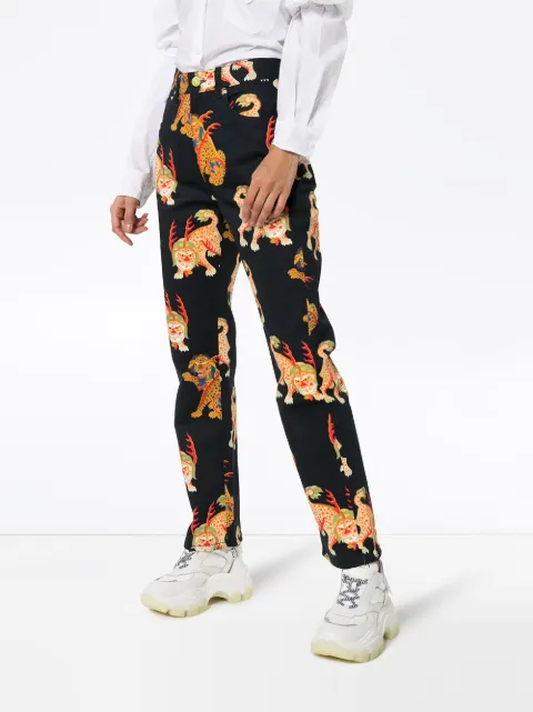 KIRIN PEGGY GOU HAETAE PRINT BOYFRIEND JEANS