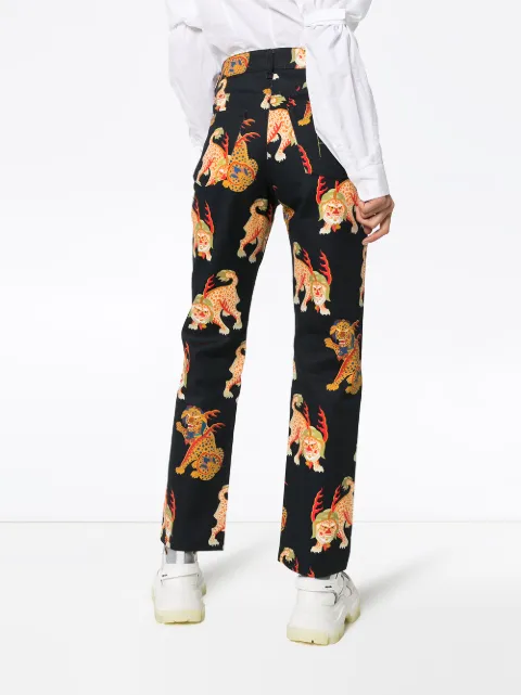KIRIN PEGGY GOU HAETAE PRINT BOYFRIEND JEANS