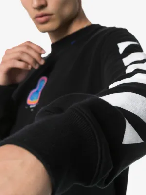 off white striped sweatshirt