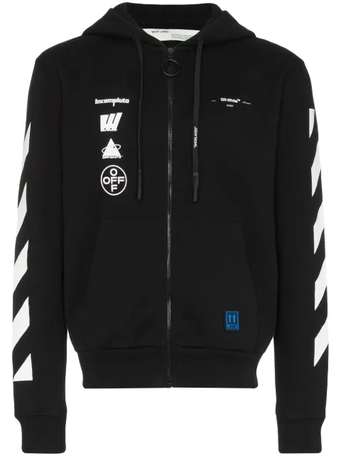 Click to view more detailed imagery on our partner's website Off-White Mariana De Silva Print Hooded Sweatshirt In Black
