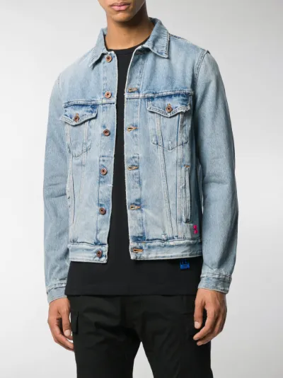 Off-White spray paint denim jacket blue 