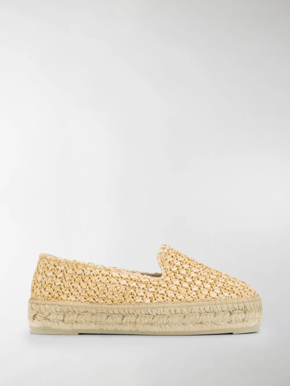 Manebi Natural Raffia Net Yucatan Espadrilles In Neutrals