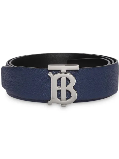 reversible monogram motif leather belt