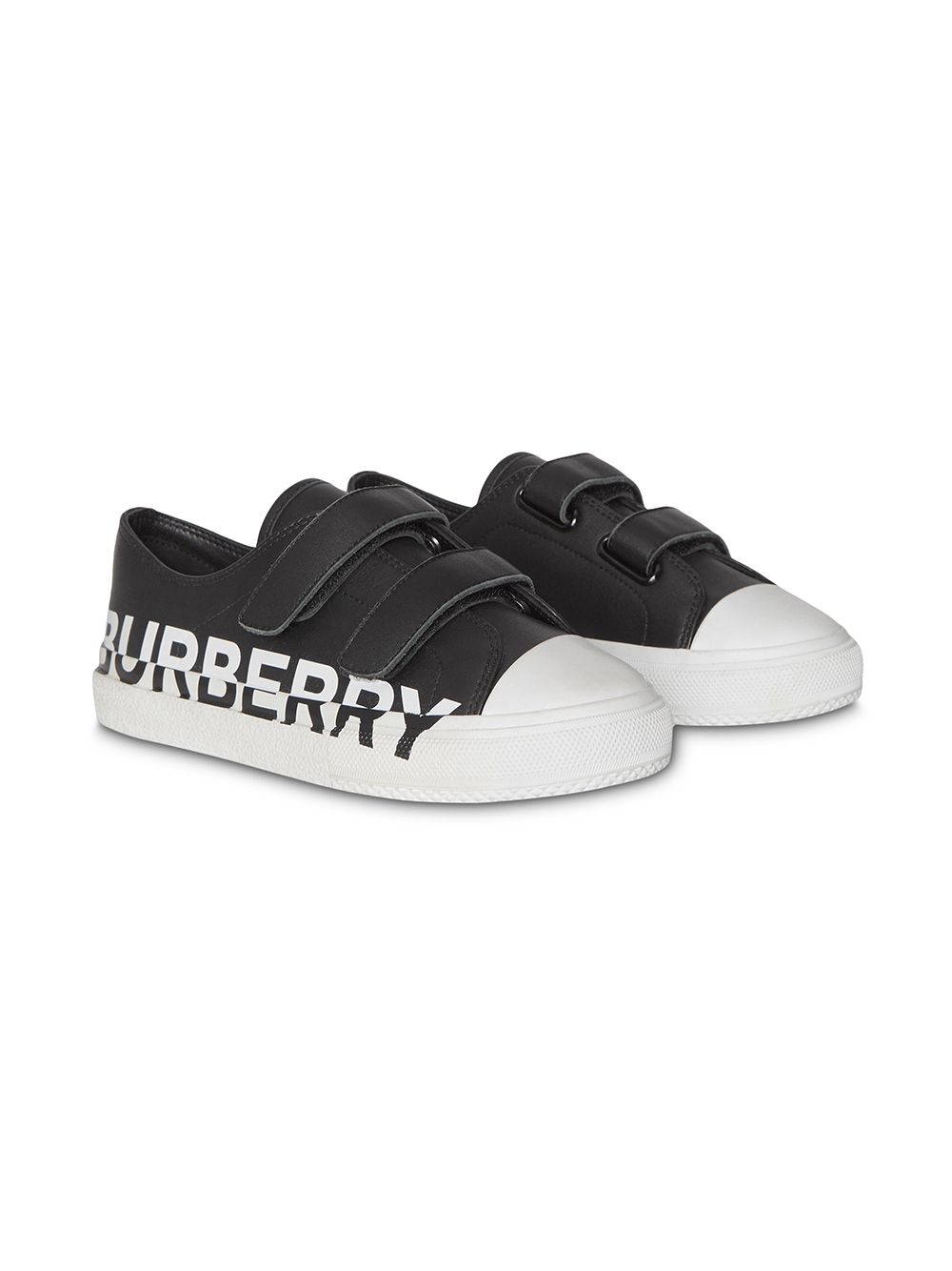 Burberry Kids Logo Print two-tone Sneakers - Farfetch