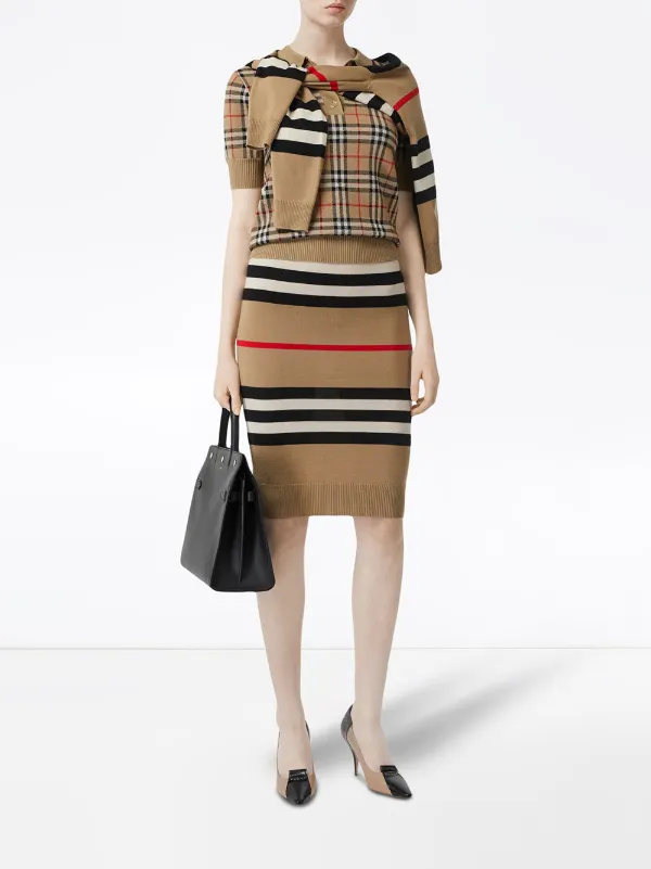 burberry vintage check merino wool polo shirt