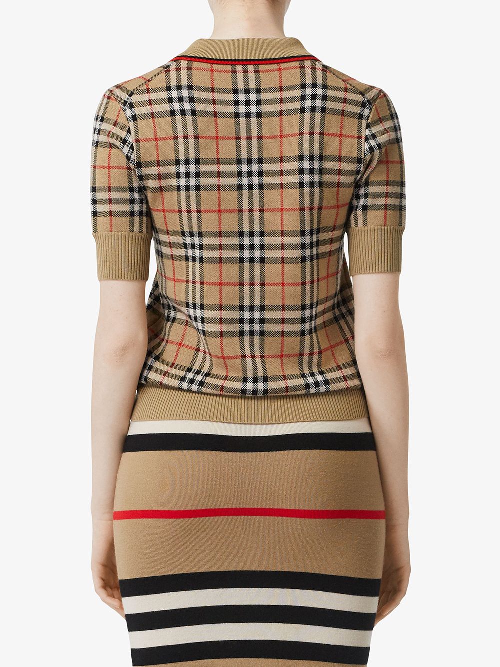 фото Burberry рубашка-поло в клетку vintage check