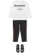 الصورة 2 من Burberry Kids كنزة بأكمام طويلة وطبعة