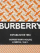 Burberry Monogram print large square scarf
