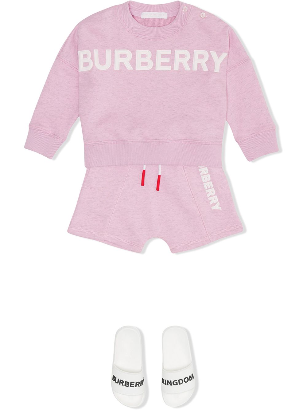 фото Burberry kids толстовка с круглым вырезом и логотипом