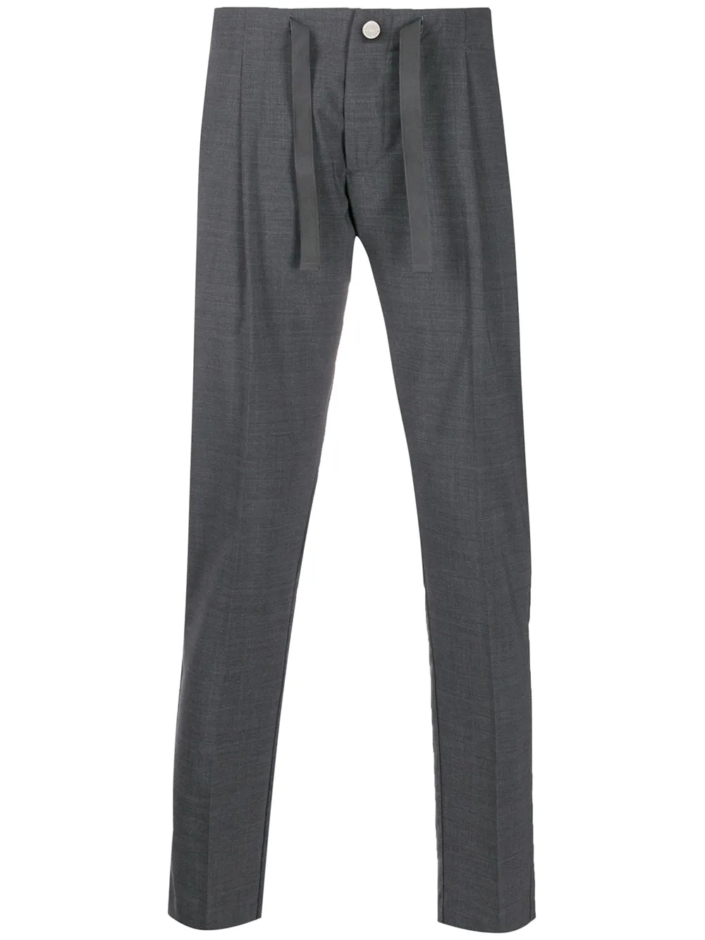 Entre Amis micro pleats tailored trousers | Grey | Image 1