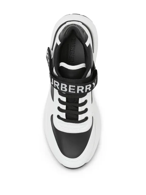 burberry logo strap sneakers