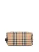 Image 1 of Burberry Vintage Check and Leather Pouch