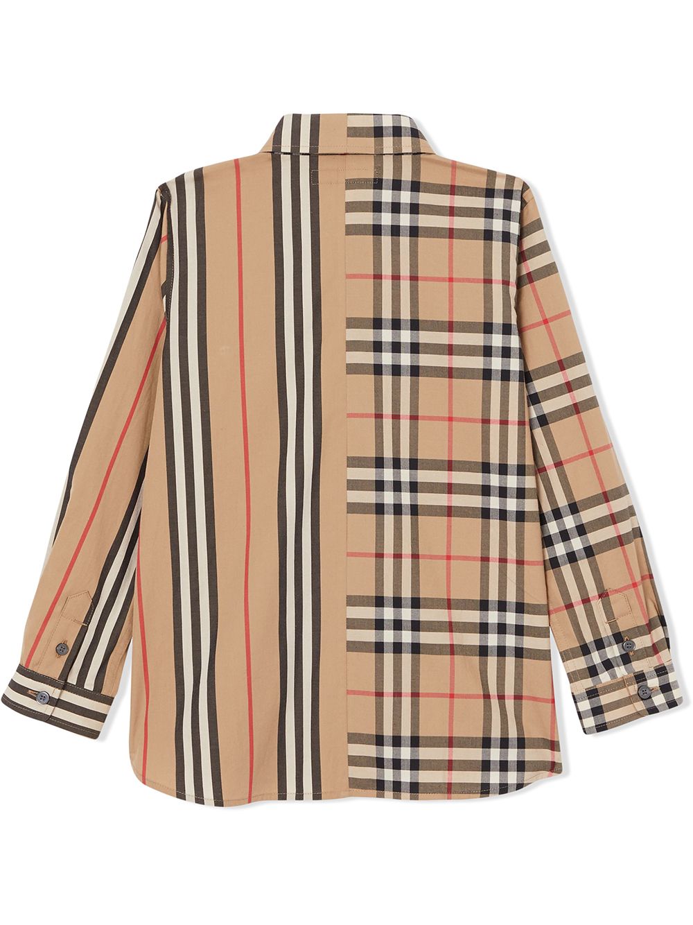 фото Burberry kids рубашка в клетку vintage check и полоску icon stripe