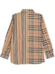 Burberry Kids panelled vintage check and iron stripe shirt