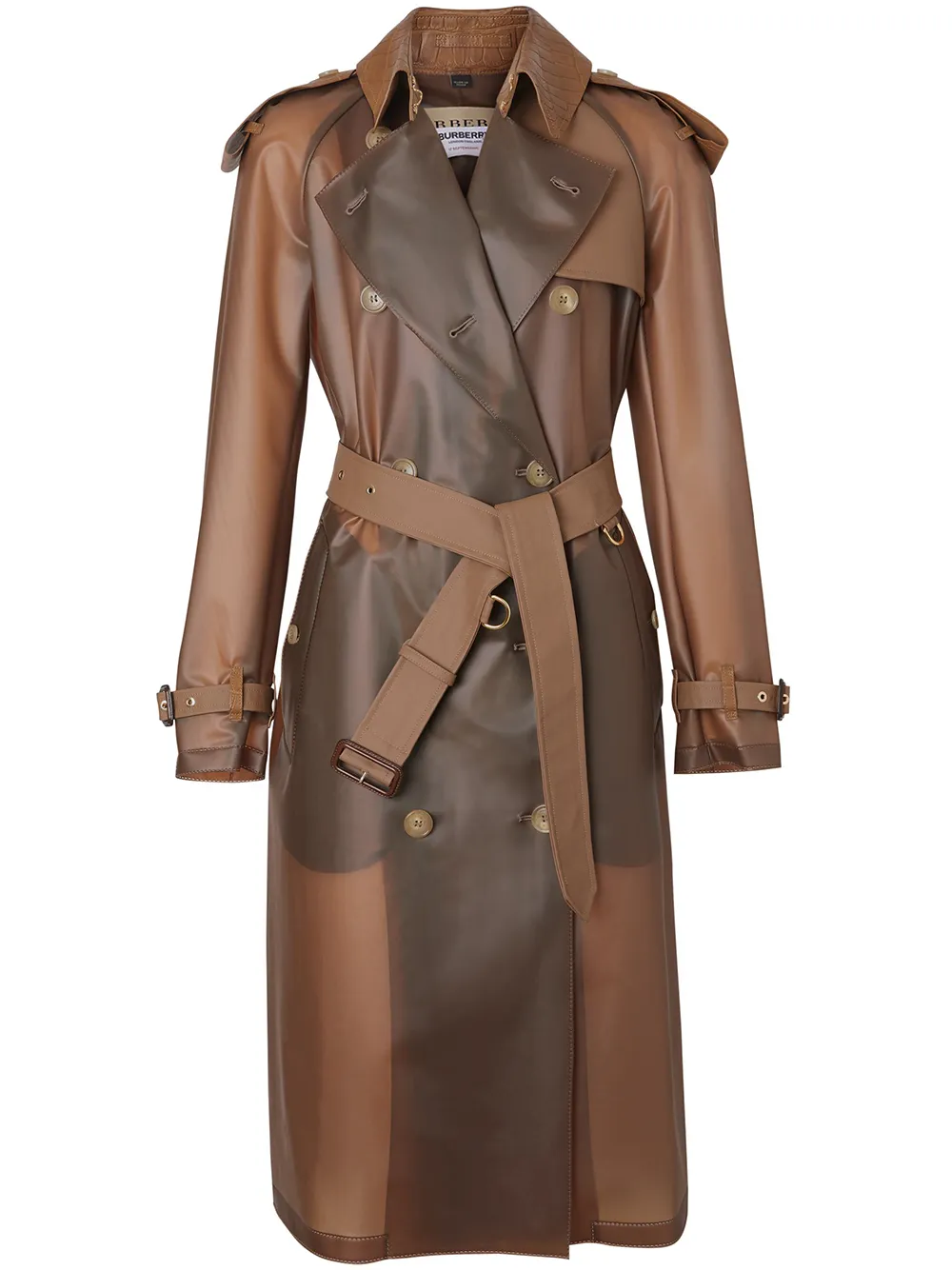 leather burberry coat