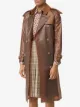 Burberry trench à détails en cuir