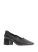 Image 2 of Burberry Gold-plated Detail Lambskin Block-heel Pumps