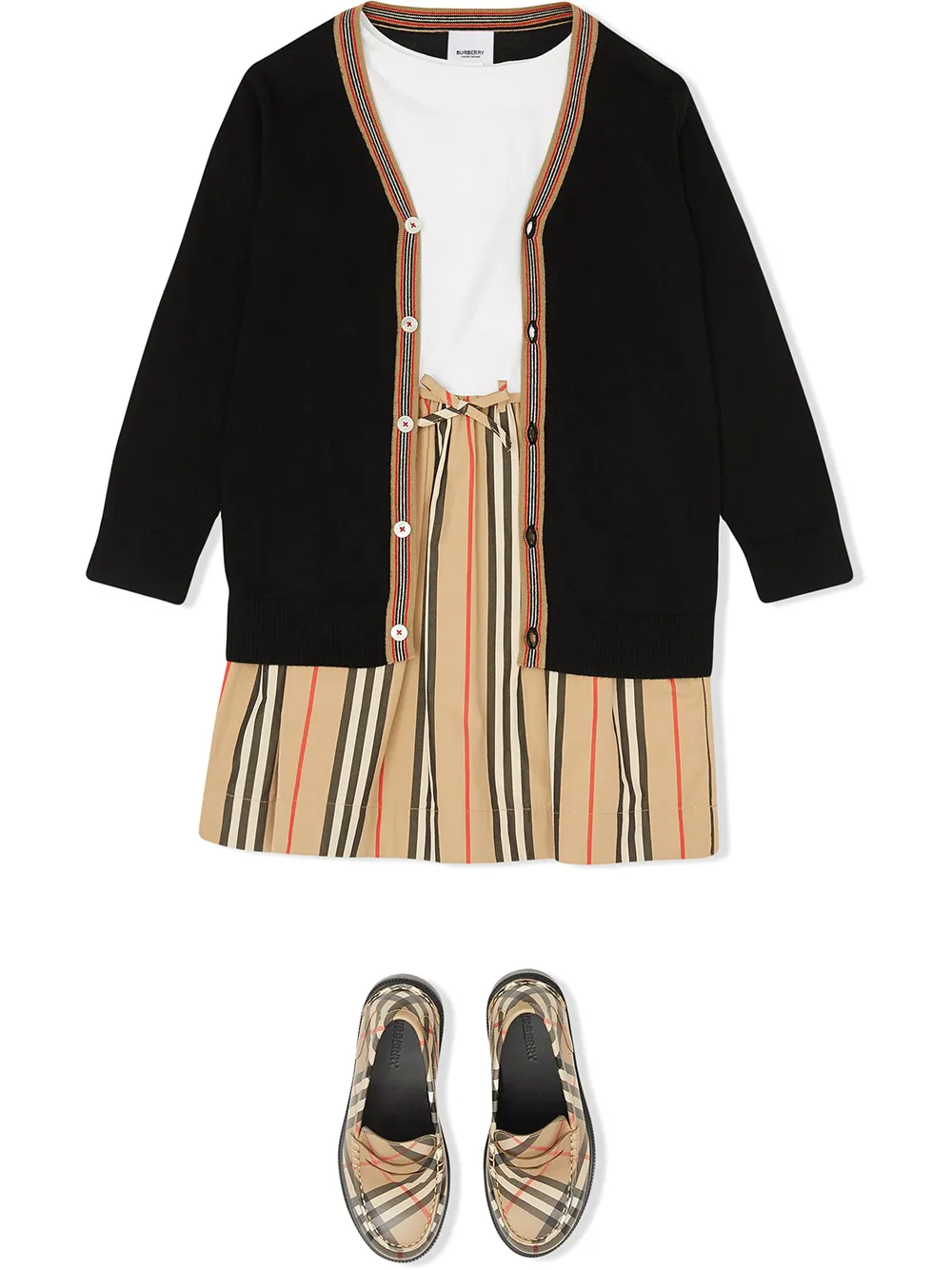  Burberry Kids Cárdigan Icon Con Motivo De Rayas - Negro 