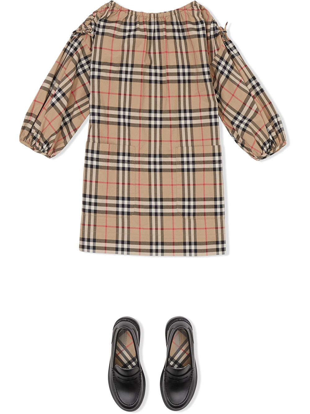 фото Burberry kids платье в клетку vintage check