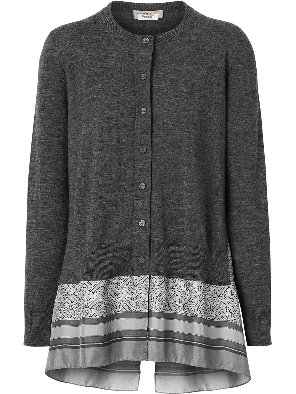burberry print cardigan