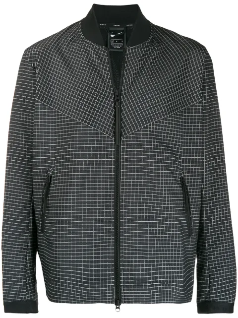 Nike check bomber jacket