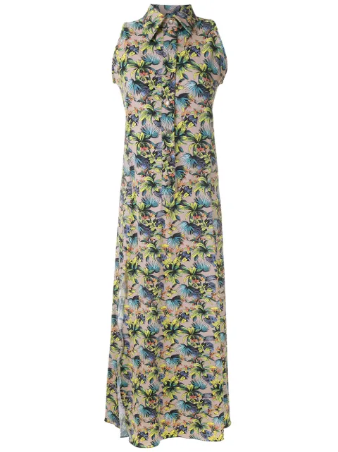 Amir Slama sleeveless floral shirt dress