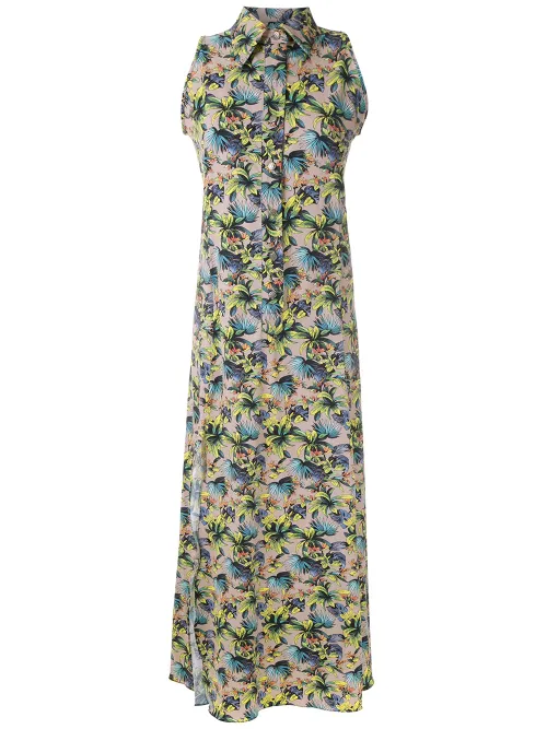 Robe-chemise à fleurs - Amir Slama - Modalova
