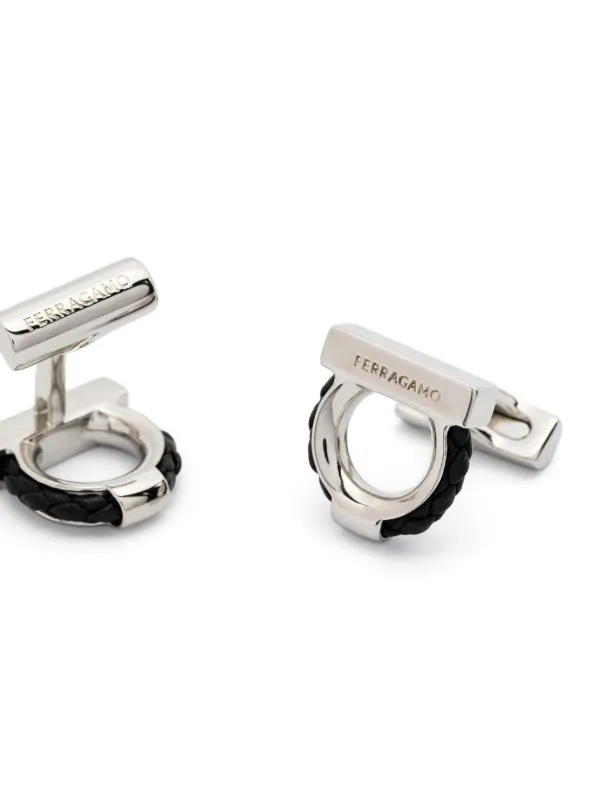 Ferragamo ガンチーニ カフスボタン | シルバートーン | FARFETCH JP