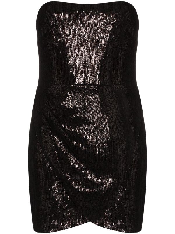 black sequin sleeveless dress