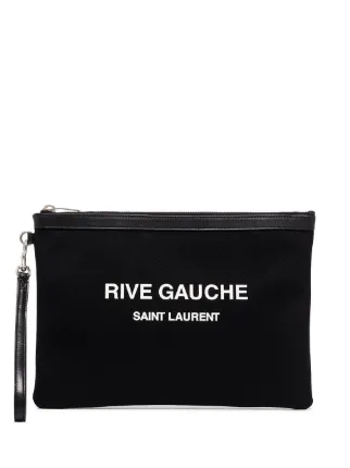 Saint Laurent Logo Print Clutch - Farfetch