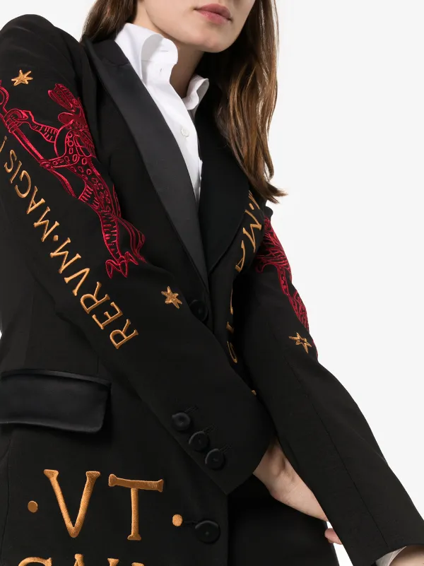 embroidered blazer dress