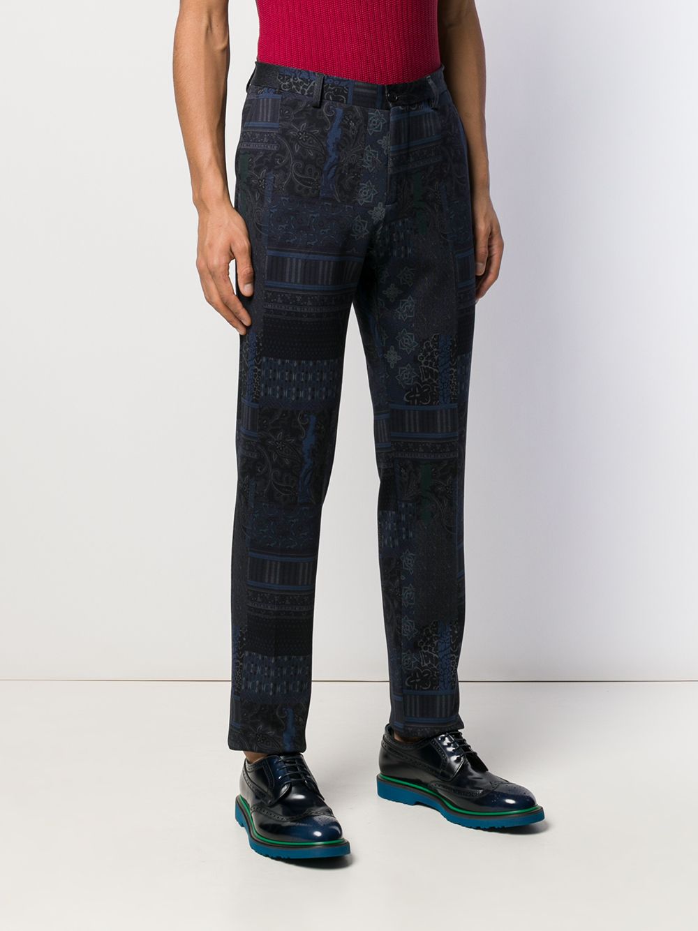 Shop ETRO printed chinos with Express Delivery - FARFETCH