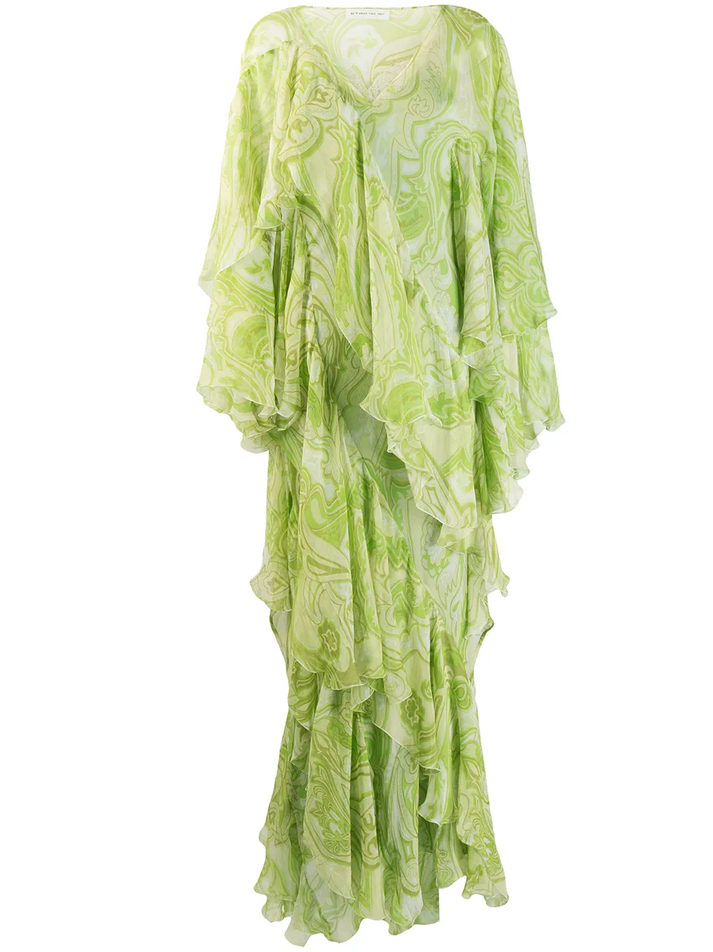Etro Maxi Ruffled Printed Dress - Farfetch