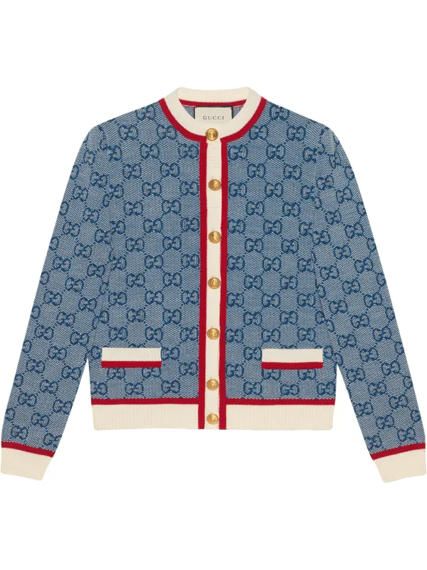 gucci blue cardigan