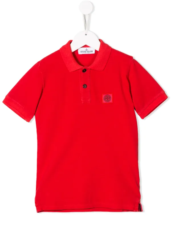 red stone island polo