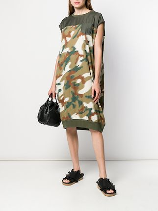 blurry camouflage jersey dress展示图