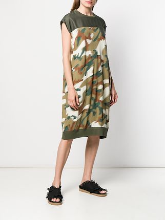 blurry camouflage jersey dress展示图