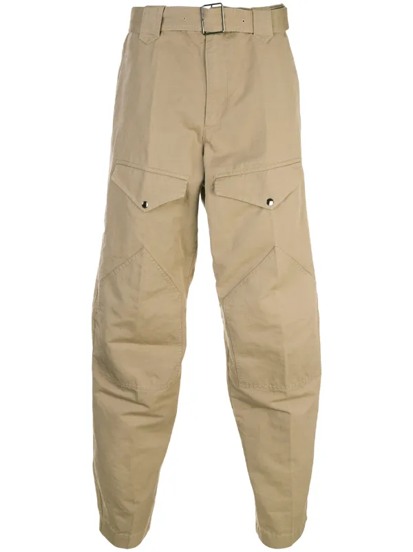 belted cargo trousers