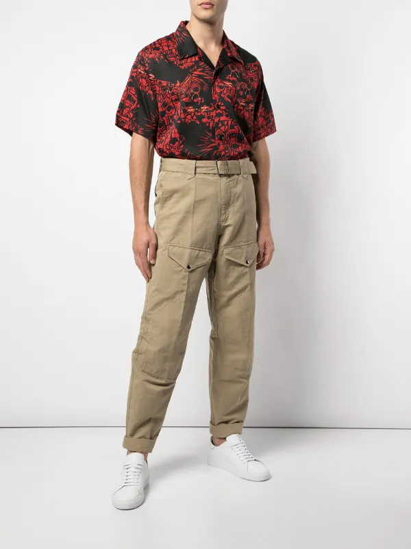 belted cargo trousers