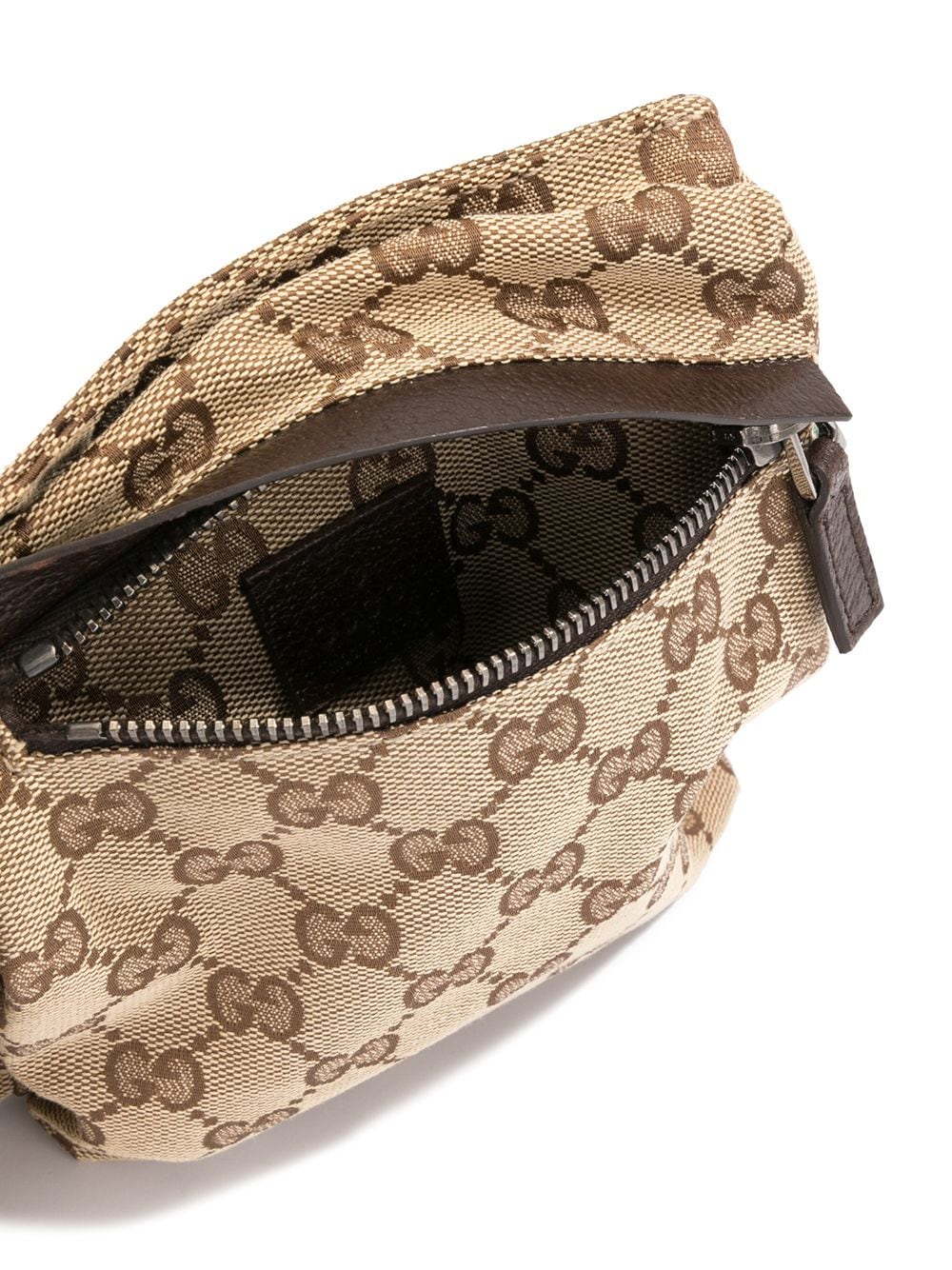 фото Gucci pre-owned поясная сумка shelly line с логотипом gg