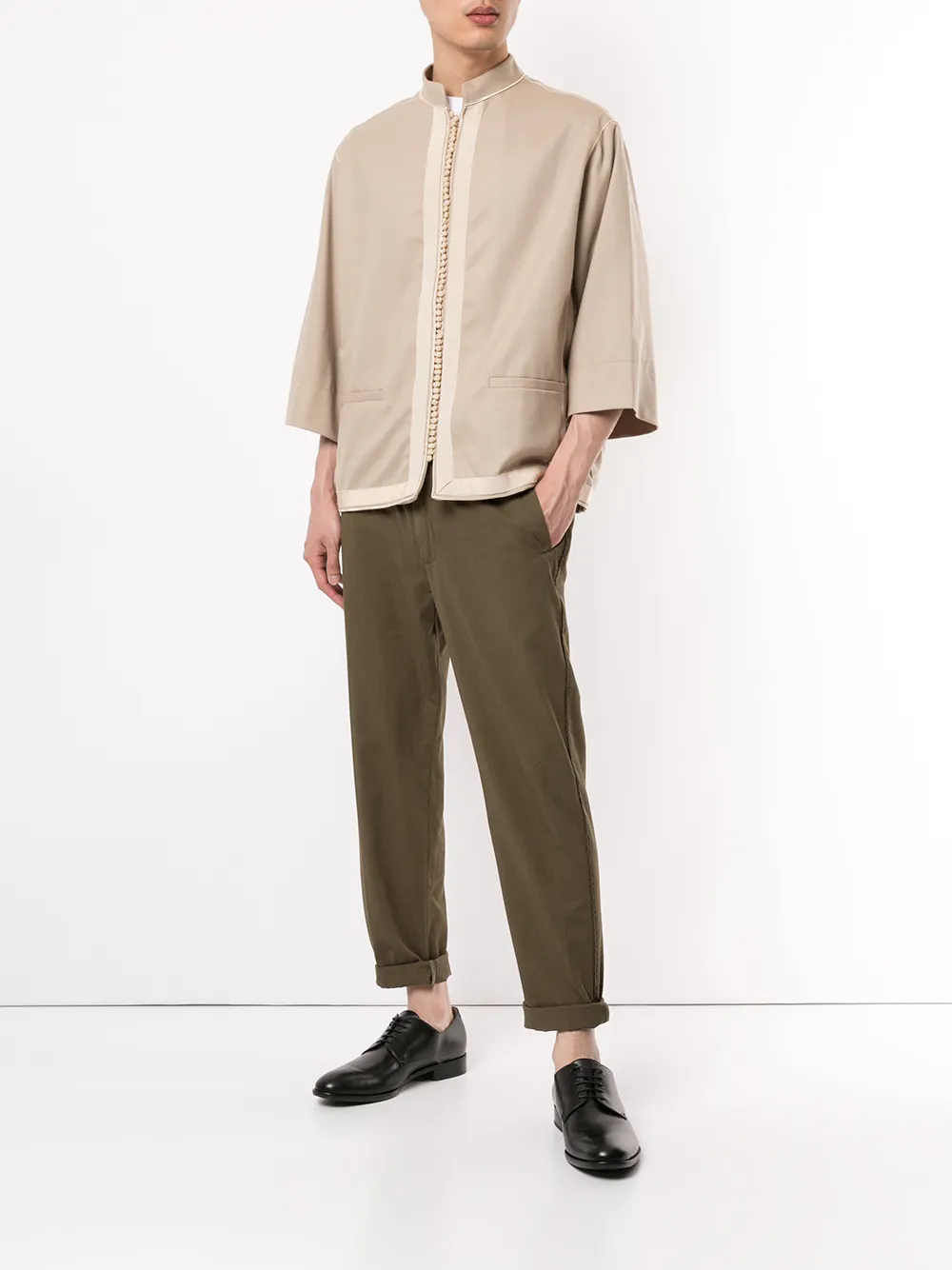 Haider Ackermann Shirt in Chinese stijl - Bruin