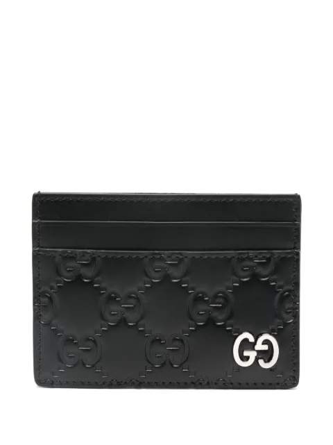 Gucci tarjetero con placa GG