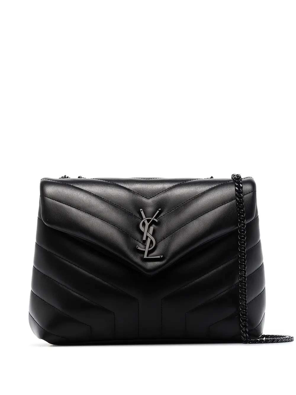 Saint Laurent Small Loulou Quilted Shoulder Bag Black