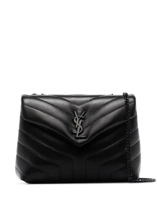 Saint Laurent Small Loulou Quilted Shoulder Bag Black FARFETCH HK