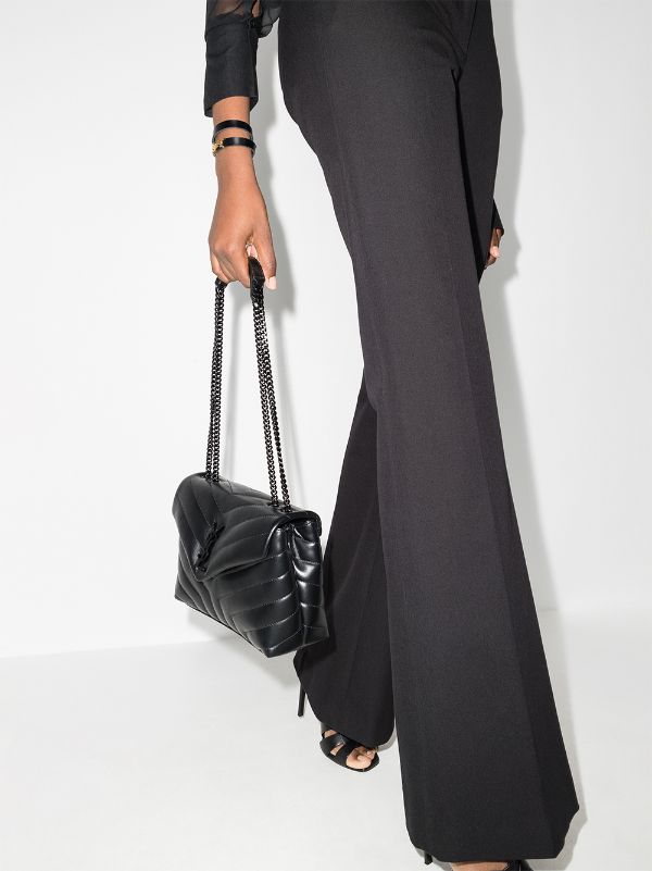 Saint Laurent black Loulou small leather shoulder bag