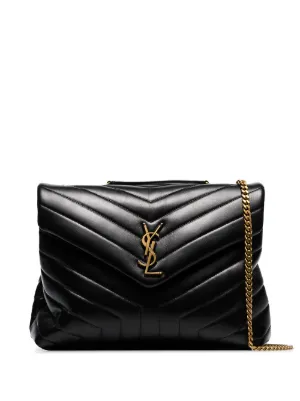 ysl black gold chain bag