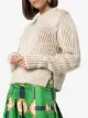 Chloé 투톤 리브드 스웨터