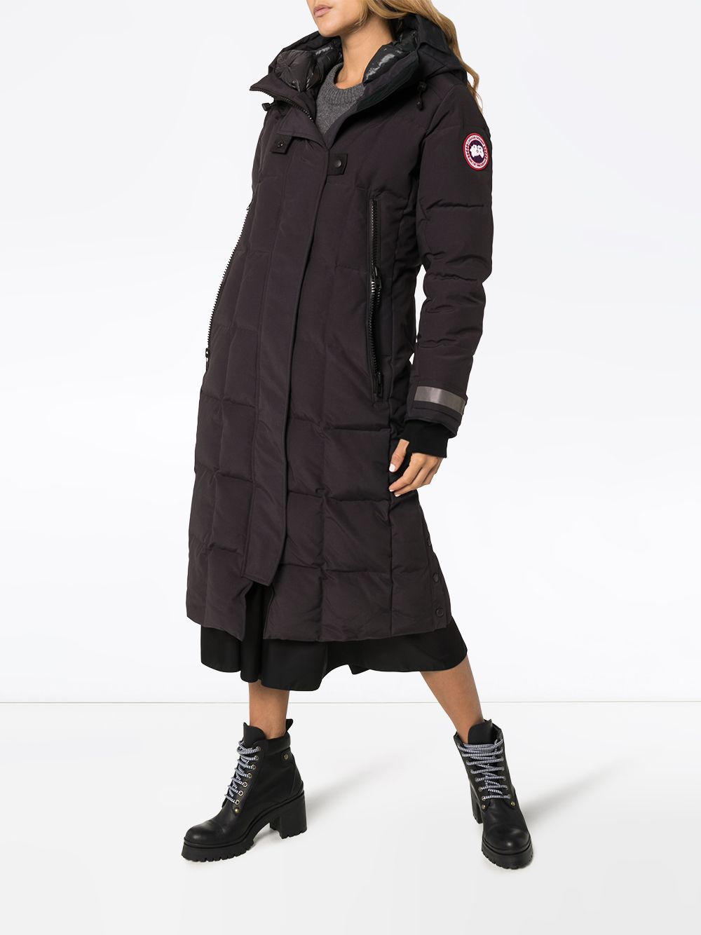 фото Canada goose длинная парка elmwood с капюшоном